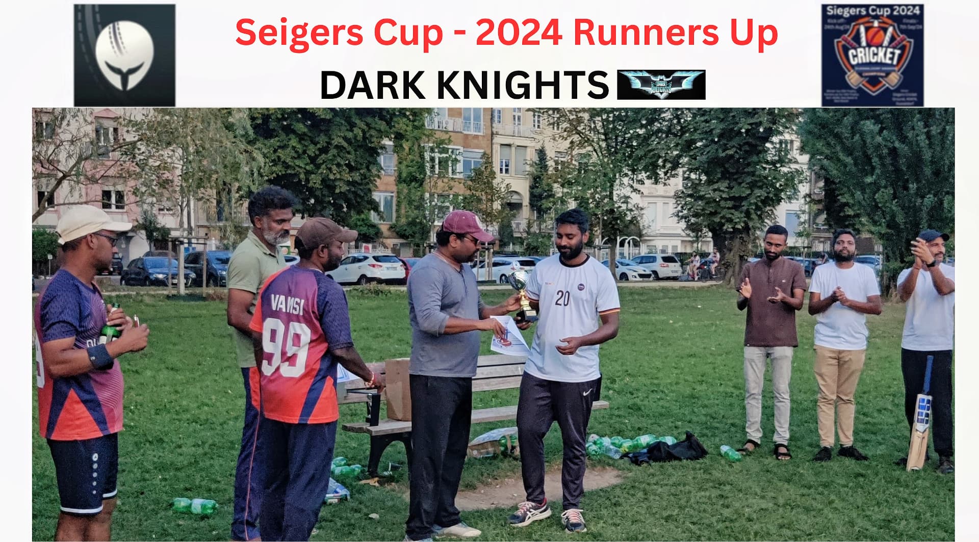 Dark Knights squad photograph — Seigers Cup 2024 — Runners Up, 07 September 2024