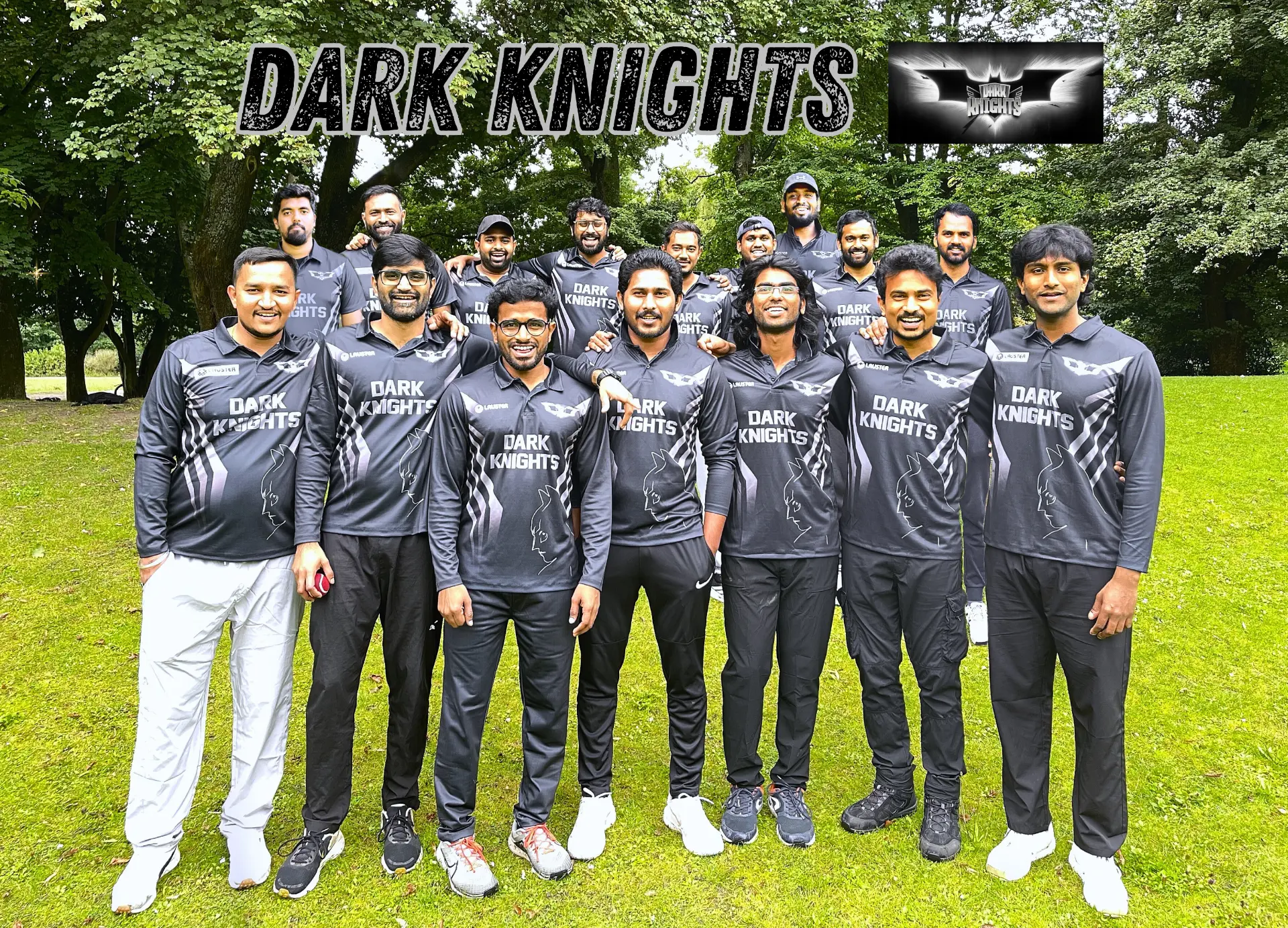 Dark Knights squad photograph in club jerseys