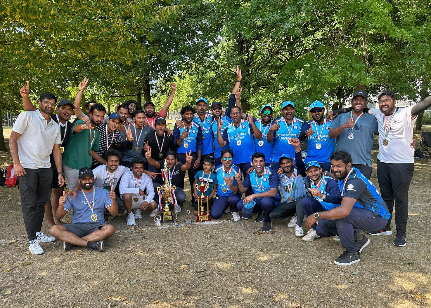 Dark Knights squad photograph — NRW Spartans Cup - 2025 — Champion, 29 June 2025